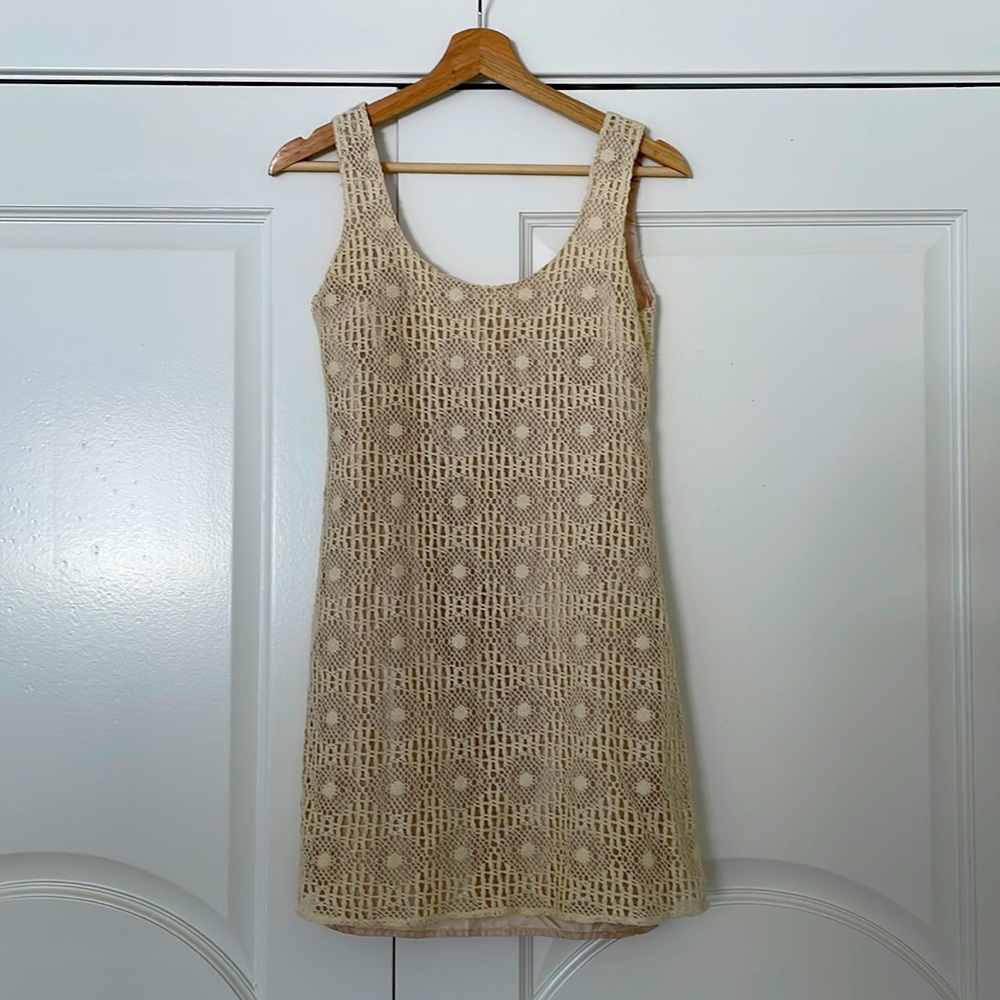 Brigid Catiis lace cream dress. Size small
